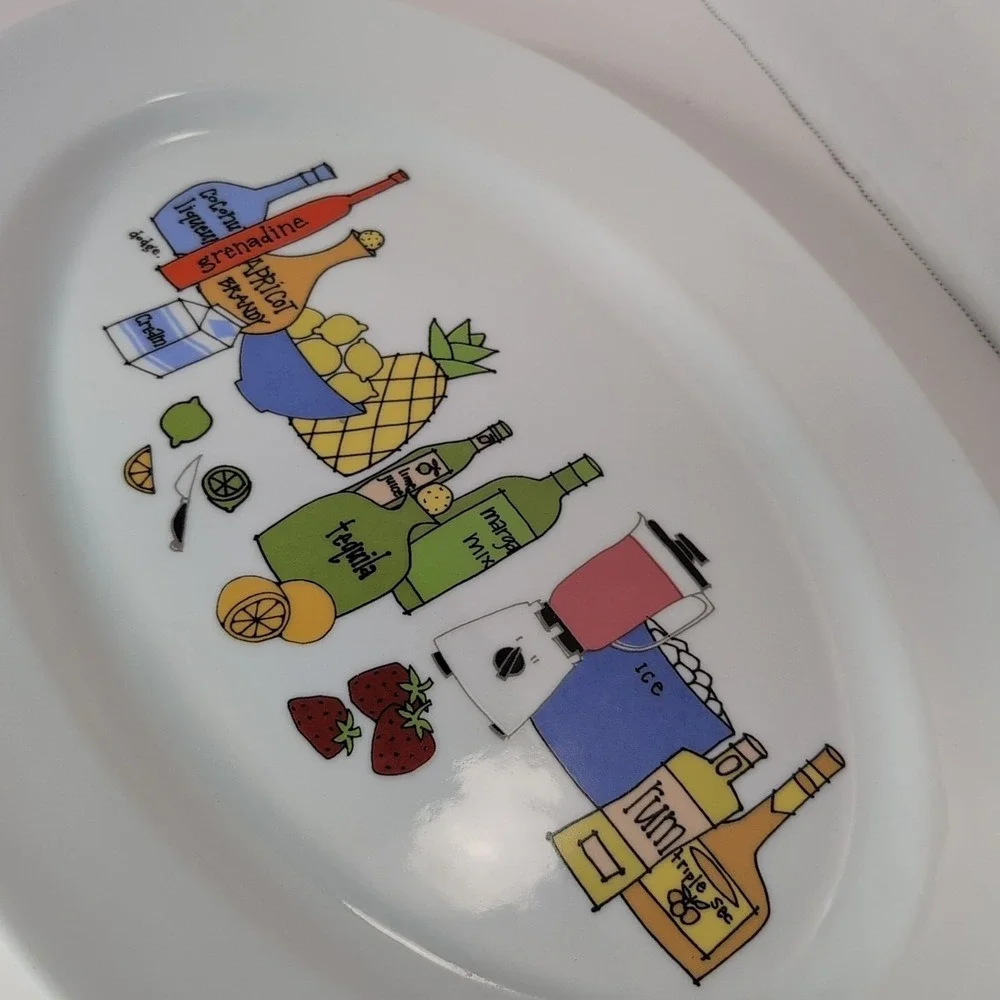 Porcelain Margarita Serving‎ Platter by Ursula Dodge for Signature Housewares